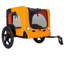 Remorque de vélo d'extérieur pliable robuste noire et orange - Roues tout-terrain de 16 po, attelage universel, transporteur pliable pour chien / cargaison pour vélos de 20 à 29 po-118707828
