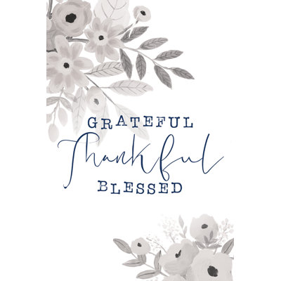Grateful Blessed Grey - Wrapped Canvas Print