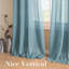 Rideaux semi-transparents avec œillets en mélange de lin - 37 po / 52 po de largeur, panneaux semi-privés et filtrant la lumière pour chambre à coucher -1267717068-1267717063
