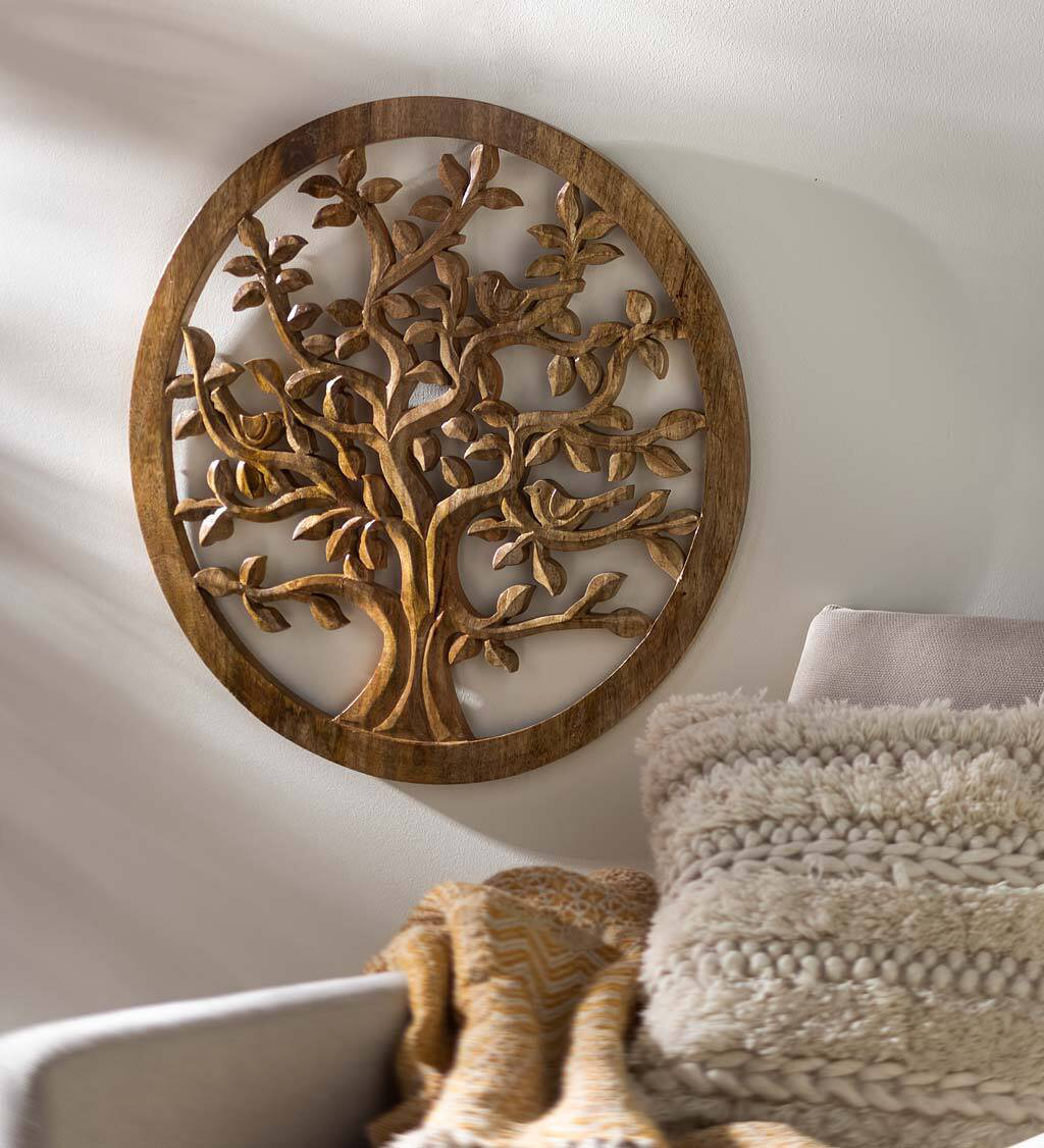 Arbre De Vie Bois Sculpté