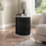 Arsento End Table With Fluted Pedestal Storage Base