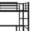 Structure de lit mezzanine avec garde-robe, bureau et tablettes de rangement