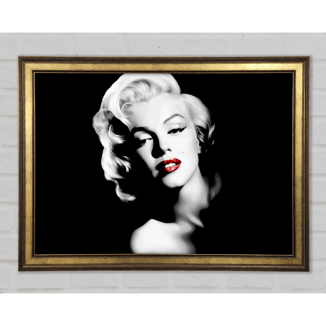 Marilyn Monroe Rote Lippen Landschaft - Druck