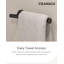 Porte-serviettes Angelsey 10 po, porte-serviettes noir mat, quincaillerie de salle de bain en acier inoxydable, porte-serviettes de bain-122057541