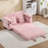 In 1 Extendable Sofas, Chenille Compact Modern Loveseat For Home