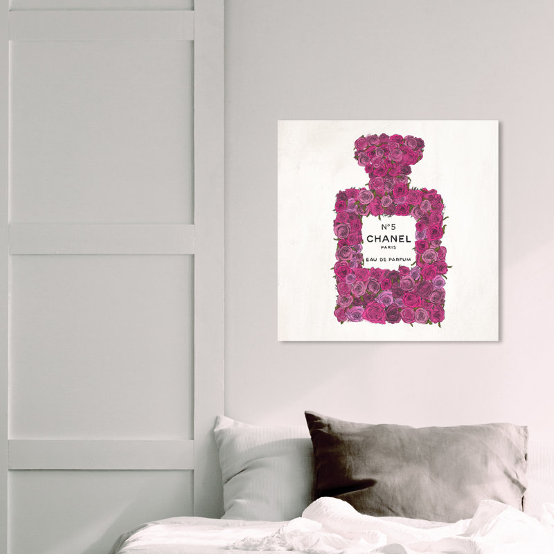 «Number 5 Rose», peinture sur toile, H 20 po x l 20 po, Toile tendue