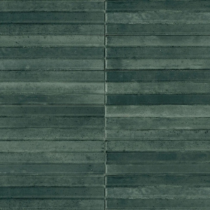 Lucca 2.5" x 9.5" Italian 3D Porcelain Subway Tile, Avio Light Green