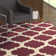 Tapis de zone mauve en laine à tissage plat fait main géométrique Bangor