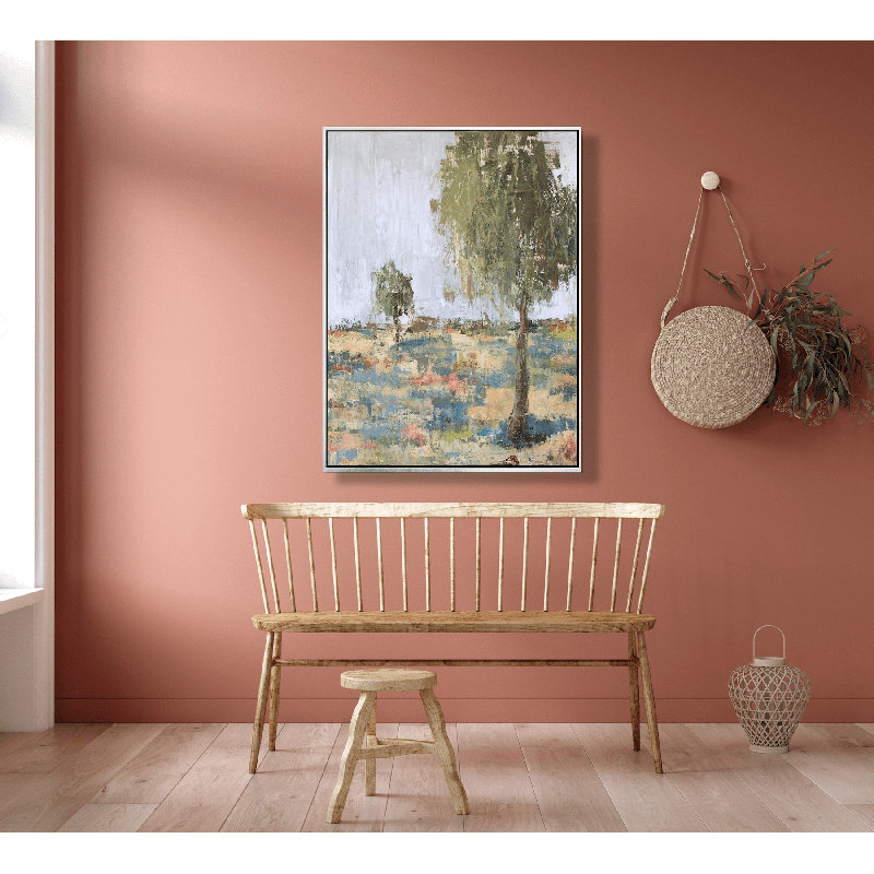 Spring Day II - Artist Enhanced Canvas Print, White Framed Canvas, 31.5" H x 25.5" W x 1.75" D