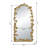 51.5" X 29" Full Length Arched Wall Mirror With Golden Leaf Accents