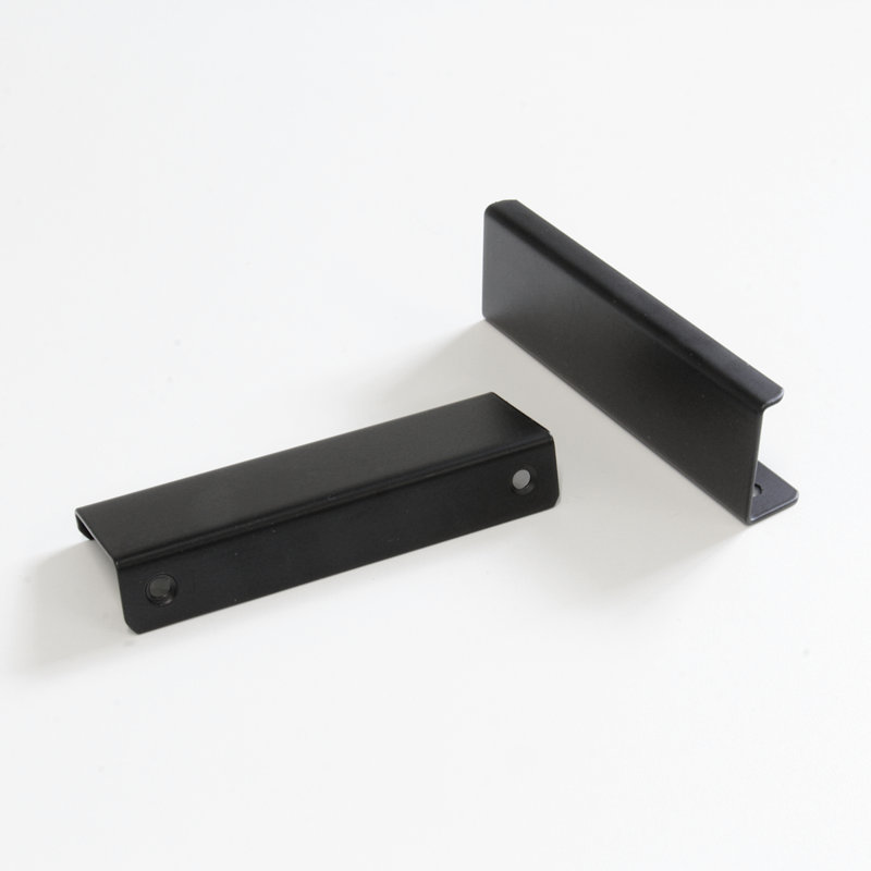 Matte Black Stainless Steel Modern Finger Pull Handle