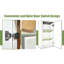 Armoire murale 1 porte et 2 tablettes en bois massif pour rangement dans la cuisine, salle de bain, buanderie, tablettes réglables-663929356