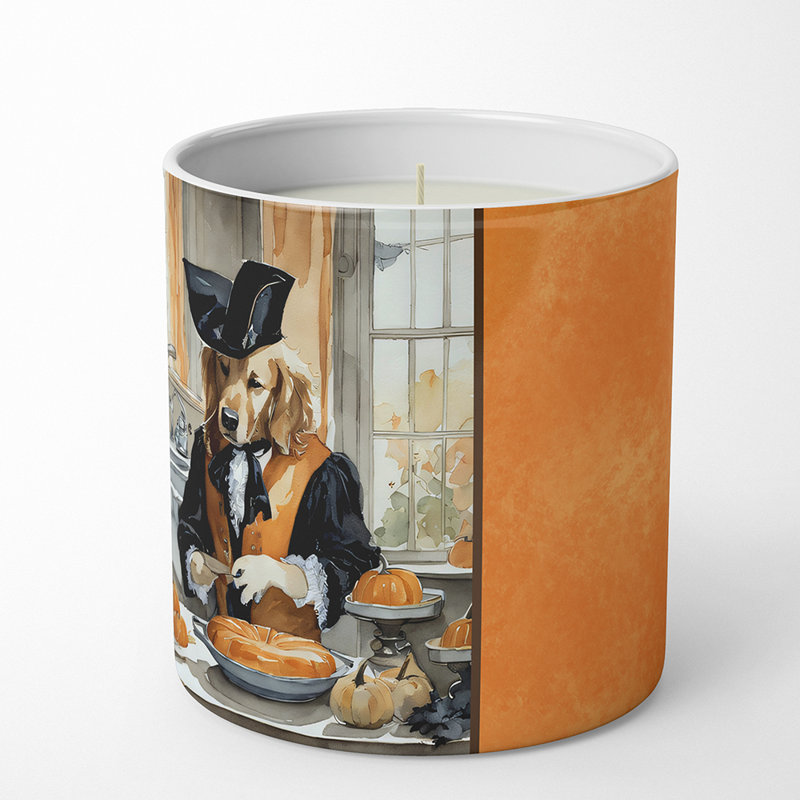 Bougie parfumée Pumpkin Pie avec support en céramique