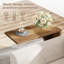 Table de bout 23,62 po en forme de C brun rustique pour canapé