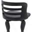 Tabouret de bar pivotant en similicuir et bois noir Lusera