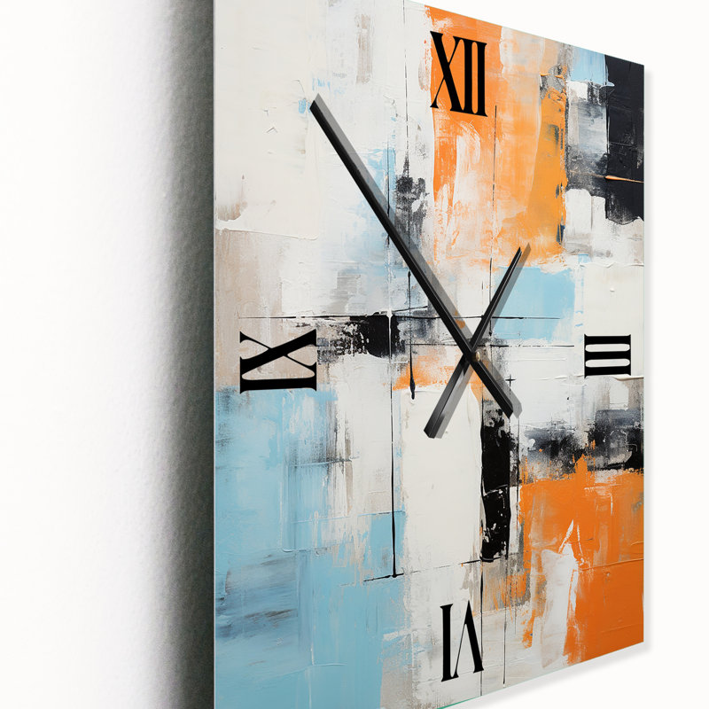 Saylorsburg - Horloge murale peinture abstraite, Grand