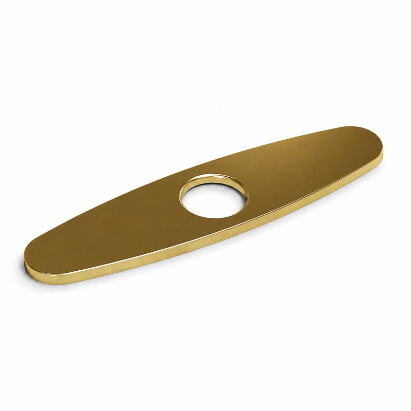 Plaque de protection pour robinet d'évier de cuisine 10 po pour 1 ou 3 trous en or brossé mat, Or mat