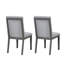 De 2 chaises de salle à manger rembourrées gris chêne avec un confort toute la journée et une conception compacte pour les petits espaces Finition Support réactif Outils d'installation rapide
