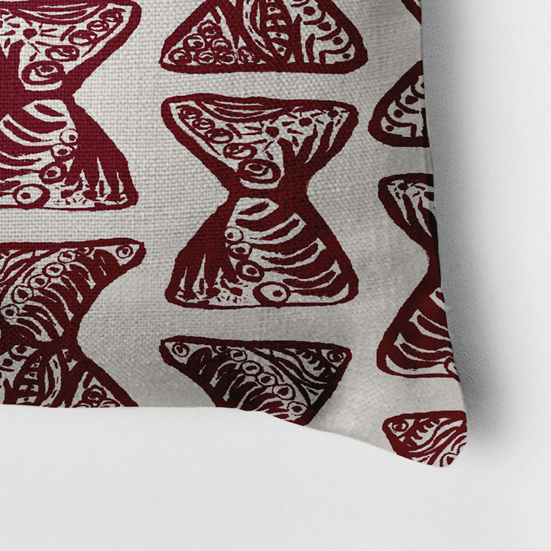 Housse de coussin rectangulaire d’extérieur/insert, Marron