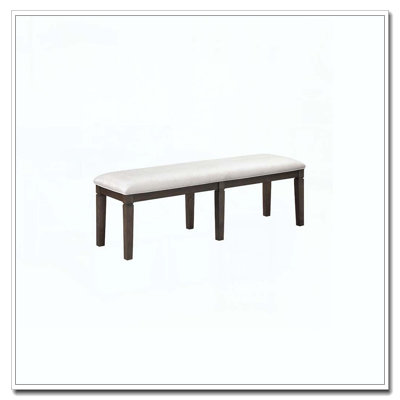Classic Style Dark Espresso Finish Dining Bench 1pc Upholstery Seat Wooden Dining Room Furniture