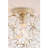 Dalia Single Light 14" Brushed Silver-ish Champagne Mini Crystal Flush Mount