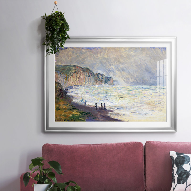 Monet, impression encadrée sur papier par Claude Monet, Argent, H 15 po x l 21 po x P 1,5 po