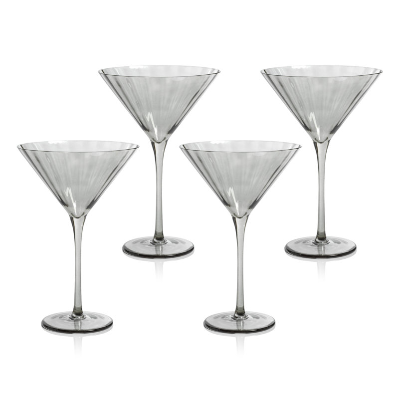 Verres à martini Boulder Optic, ensemble de 4, Fumée