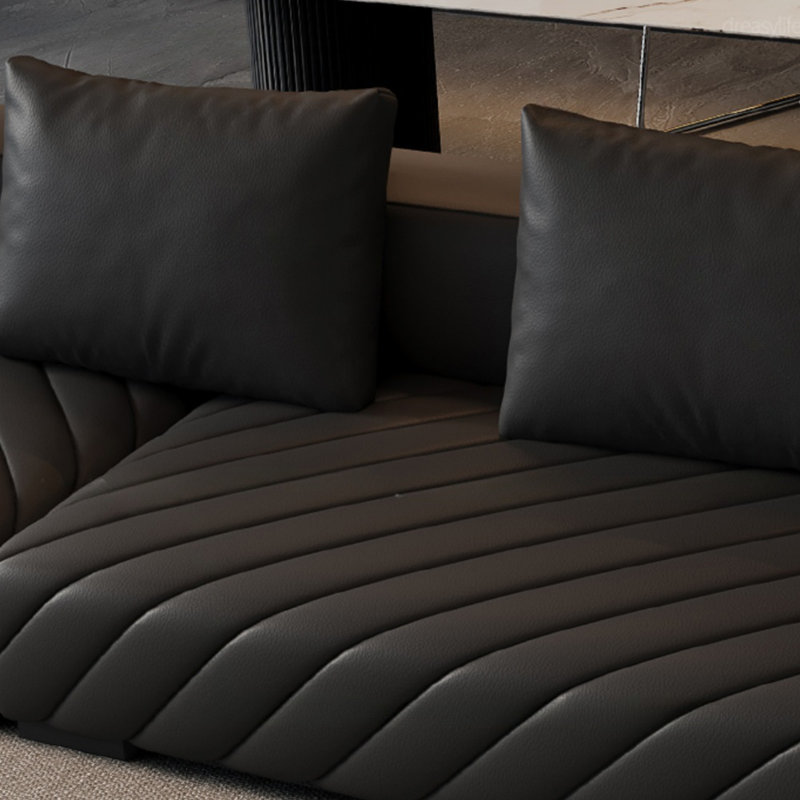 Canapé droit Luxe-Light, Noir