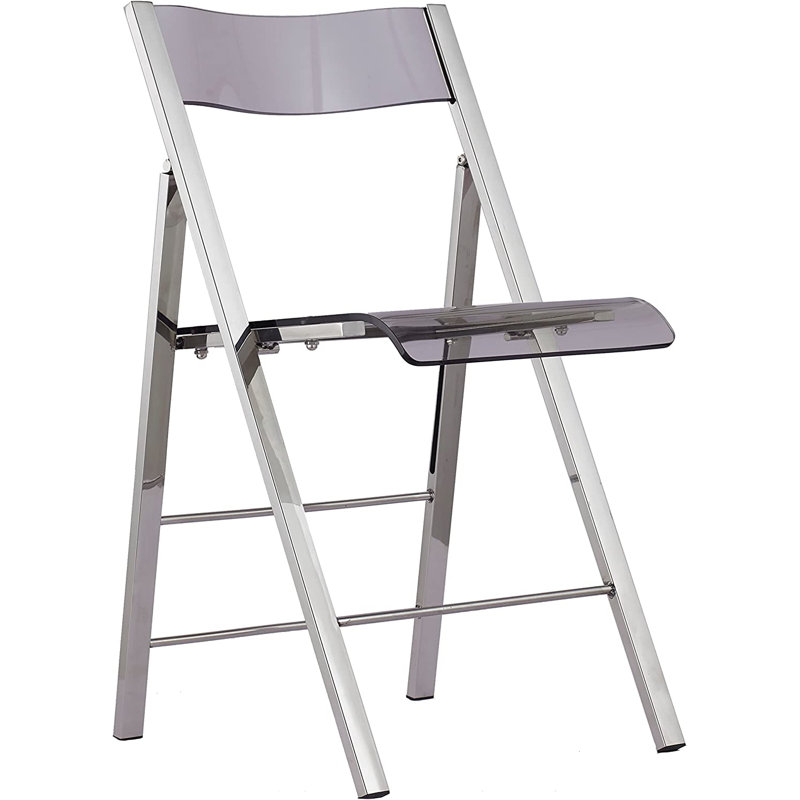 Ensemble de 2 chaises empilables Heritage Houseware, Argent gris