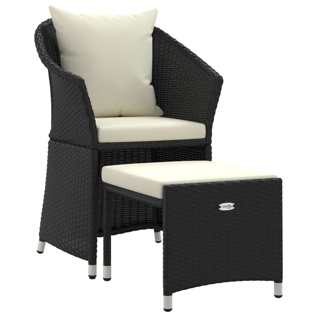 1-Sitzer Lounge-Set Bena aus Rattan mit Polster