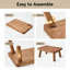 Escabeau en bois antidérapant pour adultes Tabouret de marche robuste pour adultes