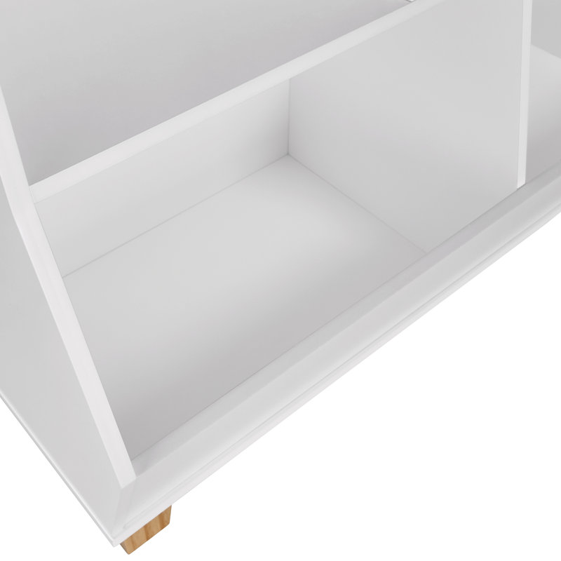 Organisateur de jouets pour tout-petits 35 pouces avec rangement pour casiers, bacs de rangement pour jouets et bibliothèque RiverRidge - blanc