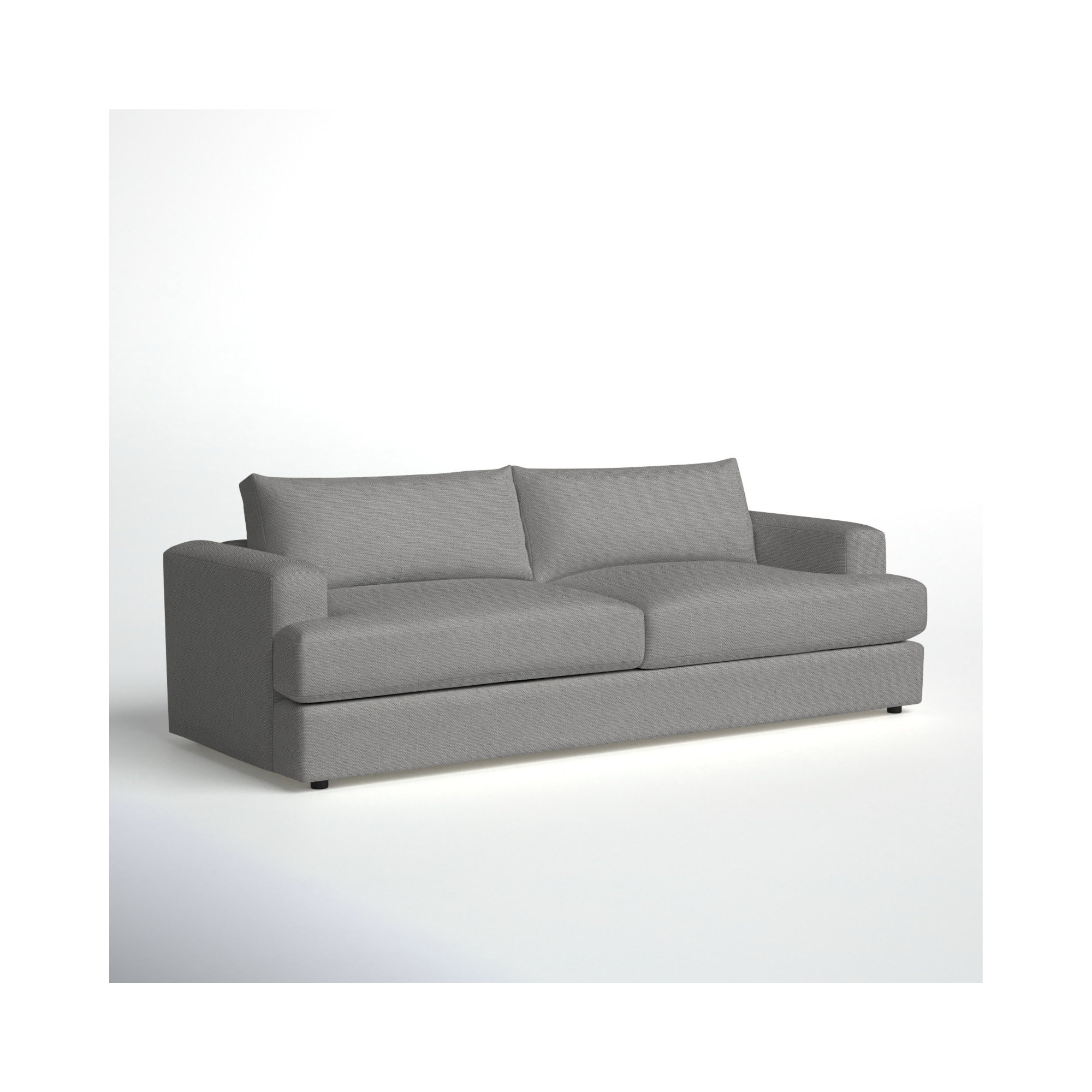 Cayden 96'' Upholstered Sofa, Bayou Light Gray Canvas
