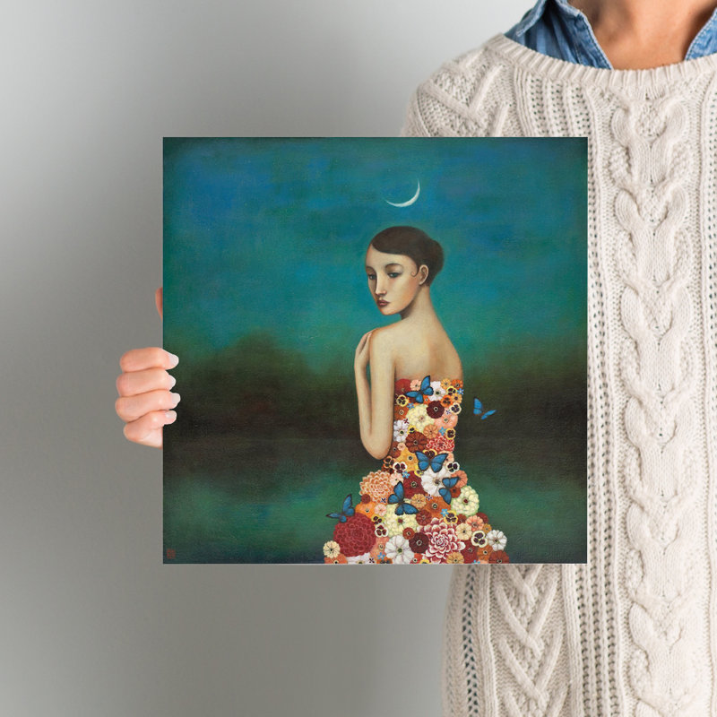 « reflective nature », impression carrée sur toile tendue, H 12 po x l 12 po x P 0,75 po, Toile tendue, Pas de tapis