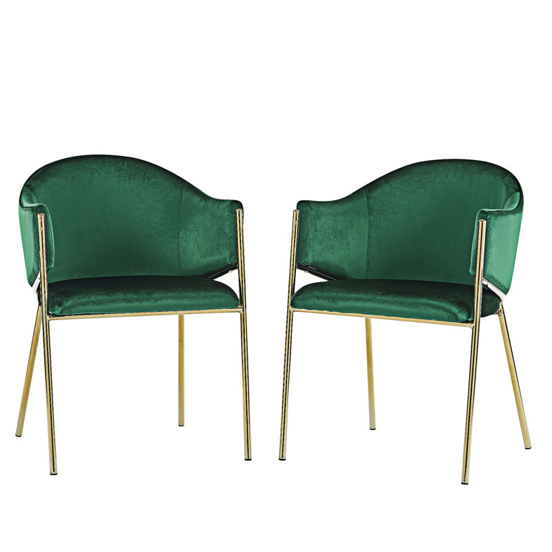 Chaise rembourrée avec accoudoirs (ensemble de 2)
