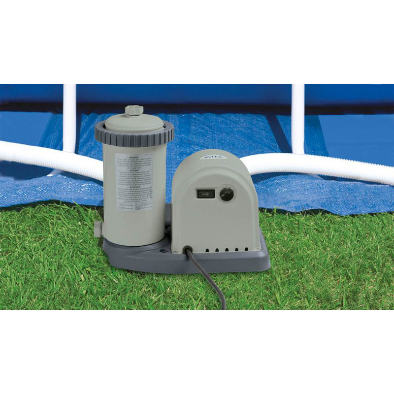 Intex 48in x 18ft Inflatable Above Ground Pool with Ladder, Pump & Cover