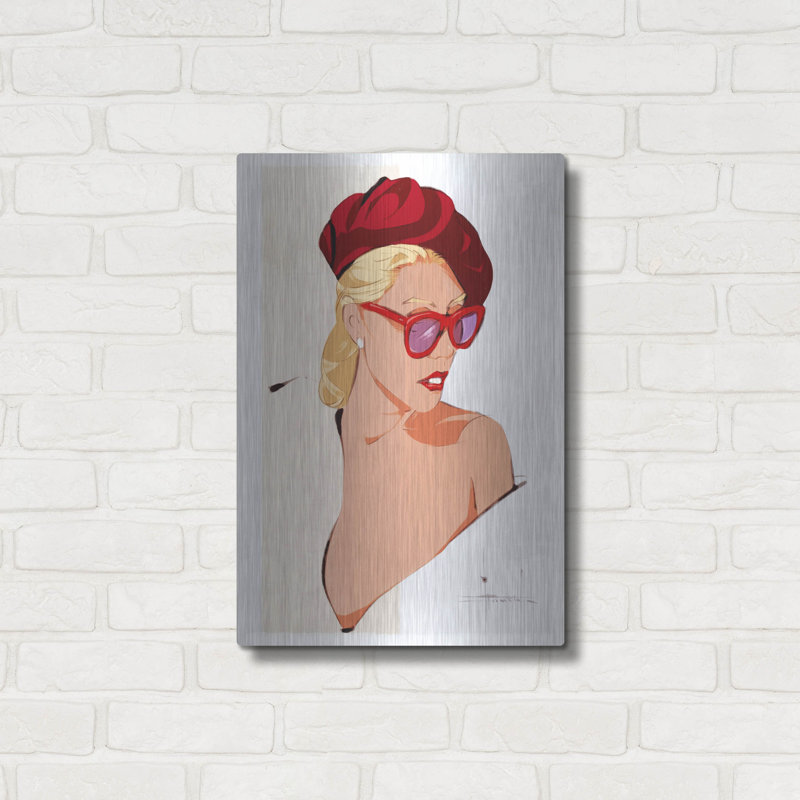 "Ruby Beret" par TM Borenstein, H 24 po x l 16 po