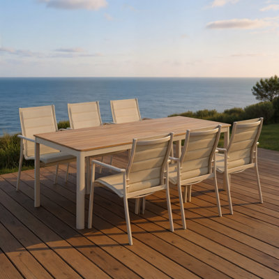 7Pc Outdoor Patio Aluminum Dining Set