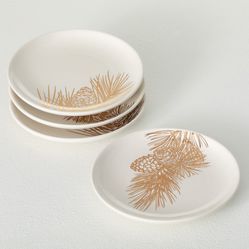 Ensemble de 4 assiettes en dolomite Fultonham, 4 pièces