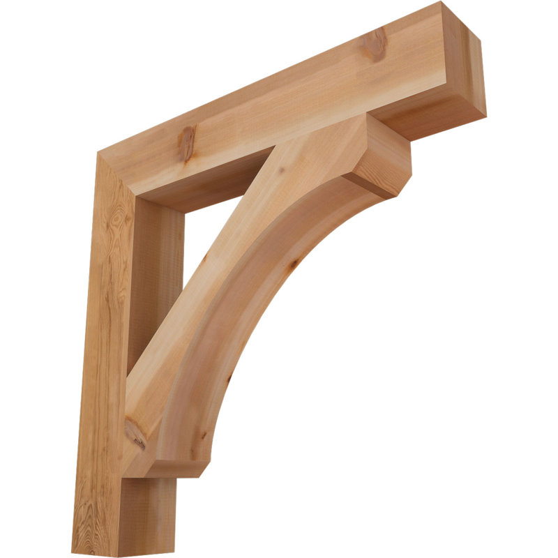 Support en bloc de cèdre rouge occidental l 5 1/2 po x P 36 po x H 36 po, Cèdre rouge, H 36 po x l 5,5 po x P 36 po