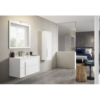 Zak 40'' Single Bathroom Vanity with Ceramic Top