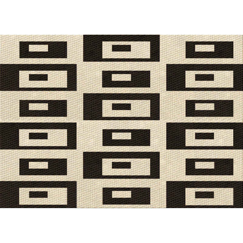 Tapis 100% à motif lavable à la machine 2989, Rectangle de 2 pi x 3 pi