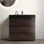 Ensemble de meuble-lavabo autoportant simple 35,8 po avec plateau en pierre Emmalena-799613312-799613315
