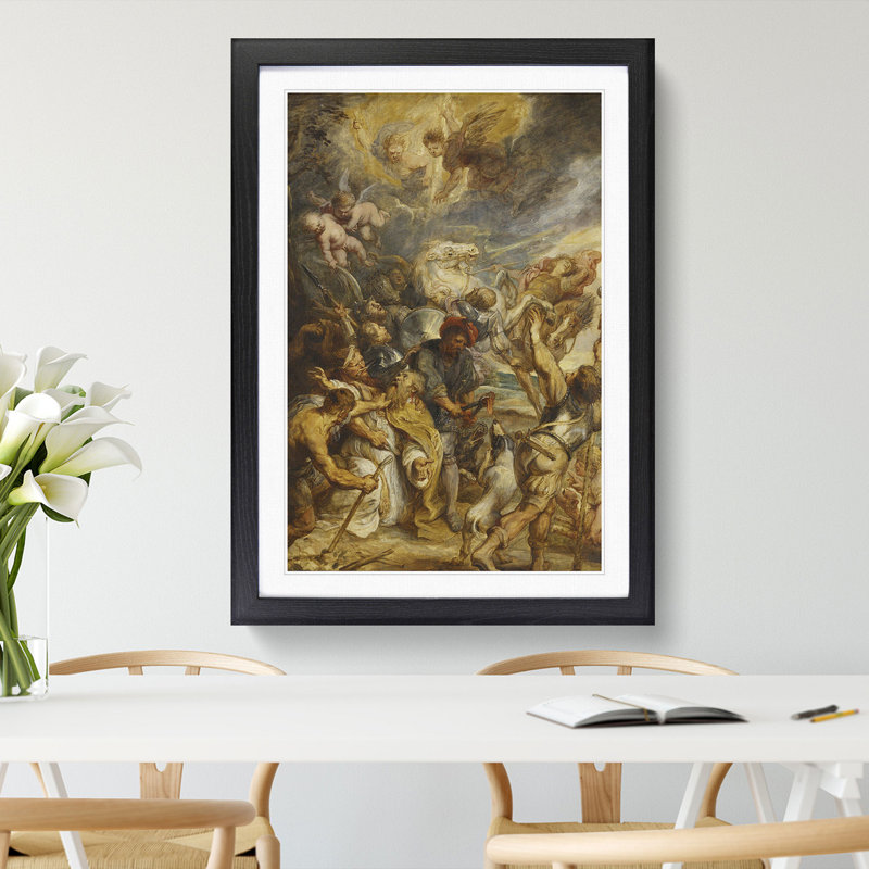 Martyrdom of Saint Livinus by Peter Paul Rubens - Picture Frame Painting, Black Framed, 48cm H x 36cm W x 2cm D