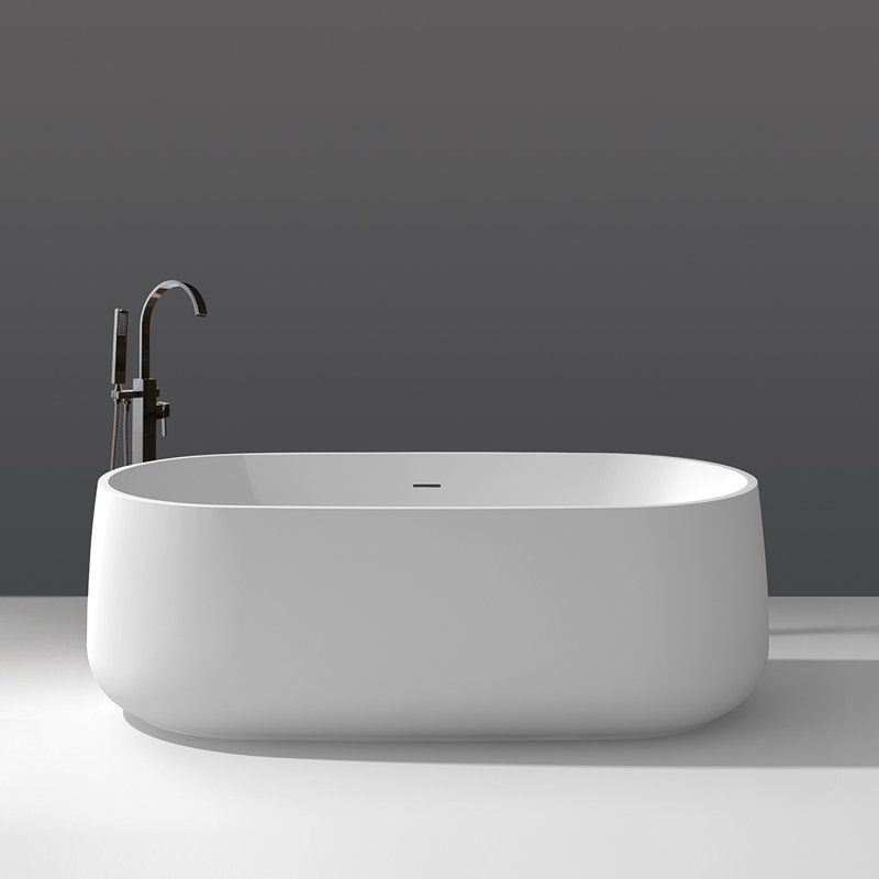Ottavo 61.62'' L Freestanding Soaking Bathtub, Gloss White
