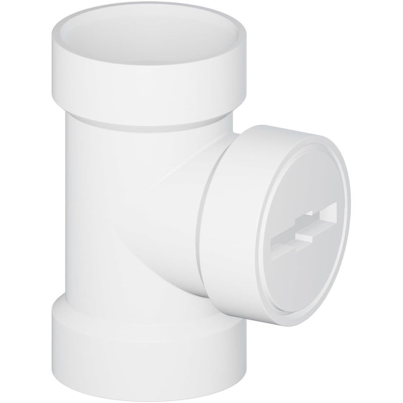 Supply Giant 4 in. PVC DWV Flush Cleanout Tee w/ C. O. Plug H x H x FPT ...