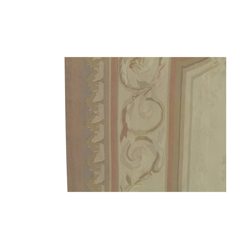 Tapis beige noué à la main de haute qualité