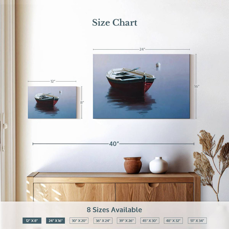Mehar Lonely Boat III, H 16 po x l 24 po