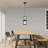 Liam 57 In. Modern Matte Black 1-light Hanging Pendant Light