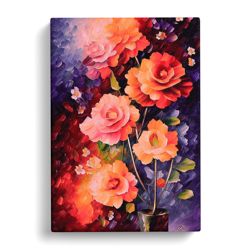 A Selection Of Flowers No.4 - Wrapped Canvas, 50cm H x 35cm W